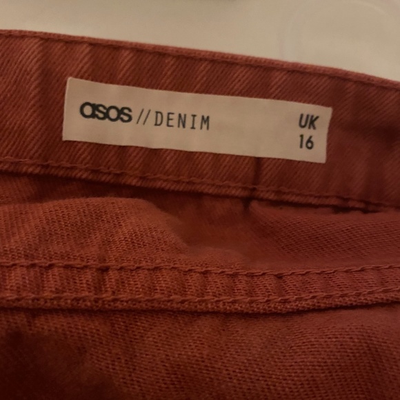 ASOS rust denim pelmet skirt - Picture 3 of 5